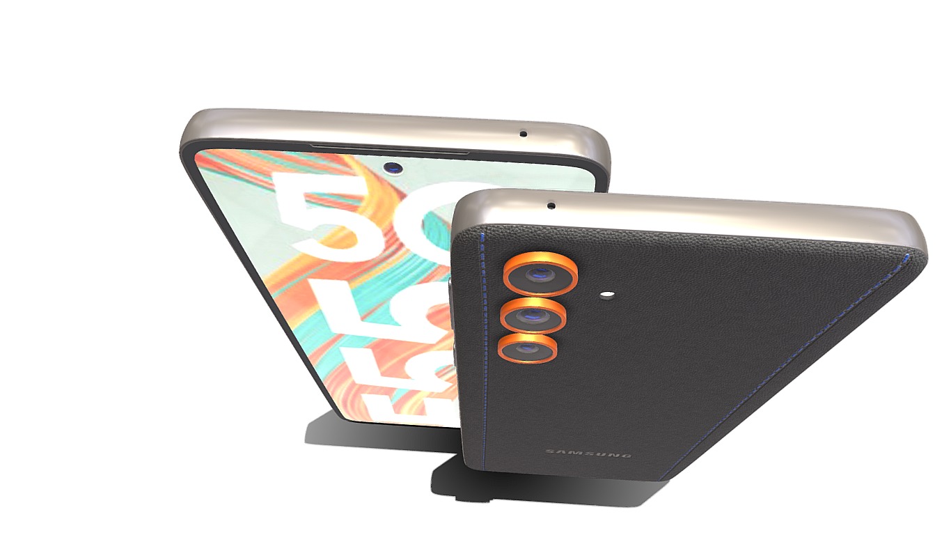 Samsung Galaxy F 5 black 3D model_3