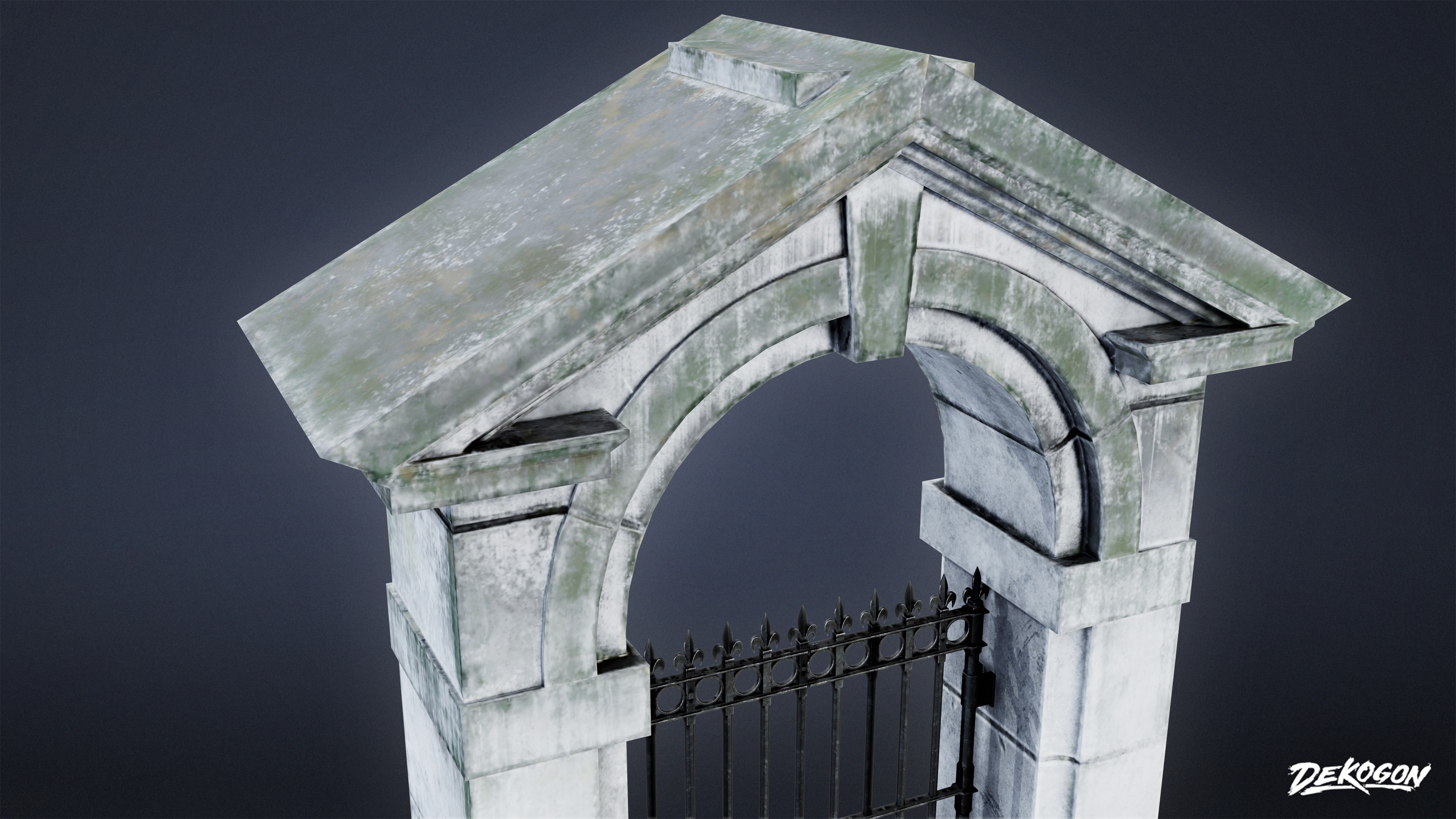 GATES AND FENCES - Gate 17 - LOW POLY Low-poly 3D model_5