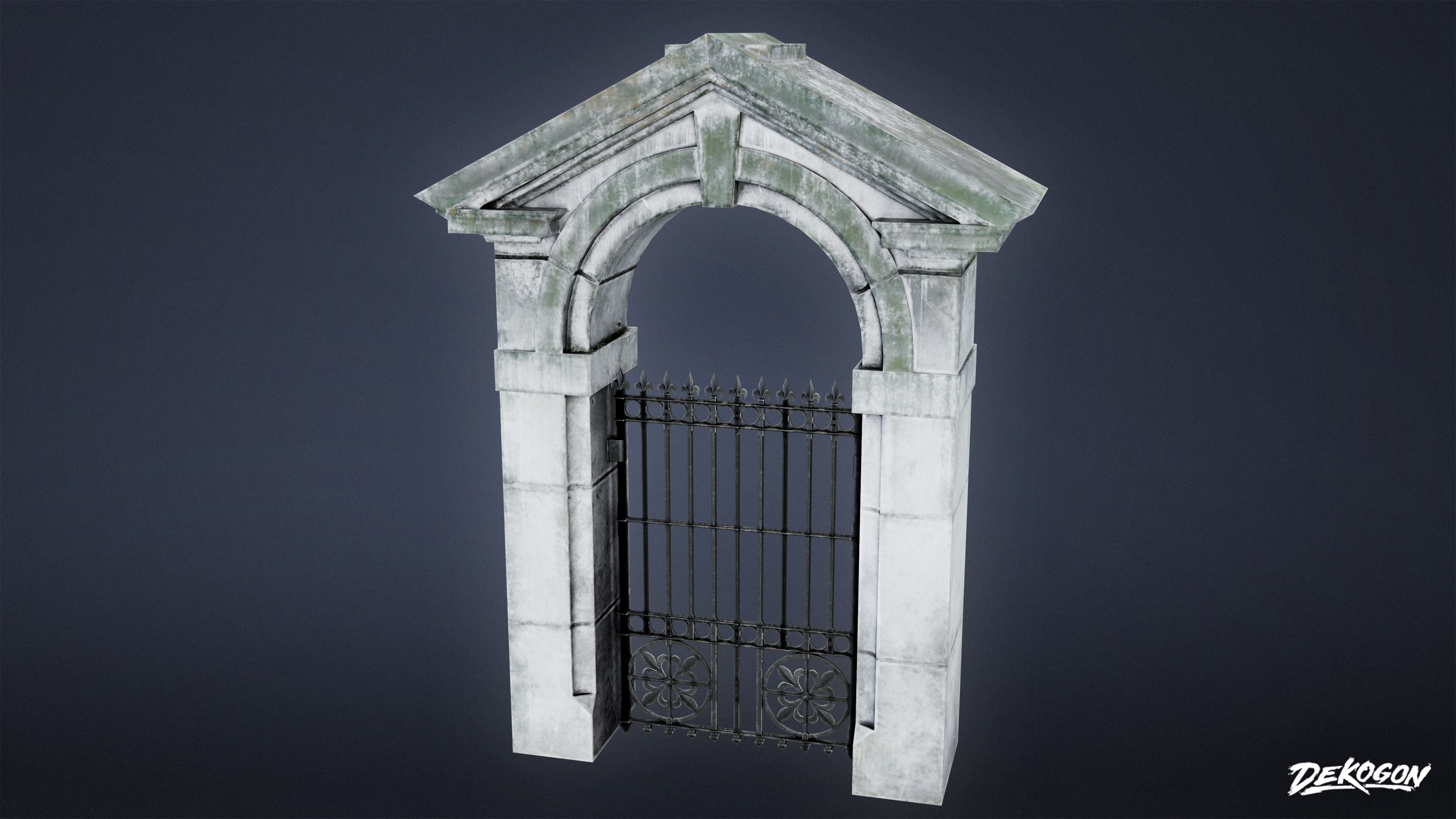 GATES AND FENCES - Gate 17 - LOW POLY Low-poly 3D model_3