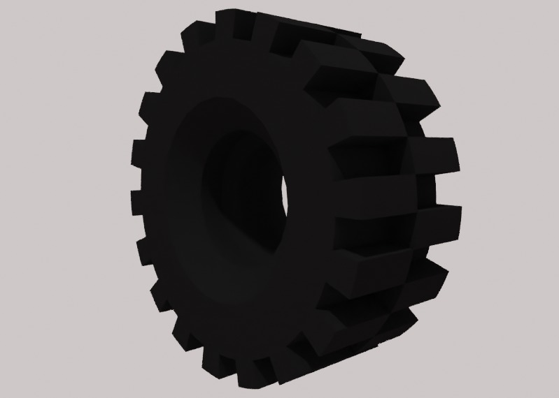 Lego Tire pack Low-poly 3D model_5