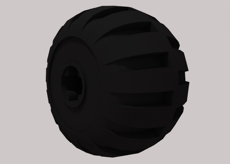 Lego Tire pack Low-poly 3D model_4