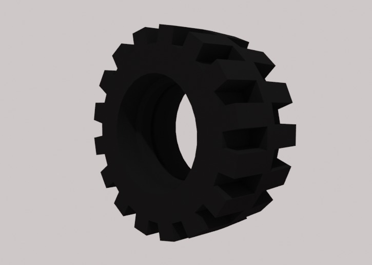 Lego Tire pack Low-poly 3D model_6