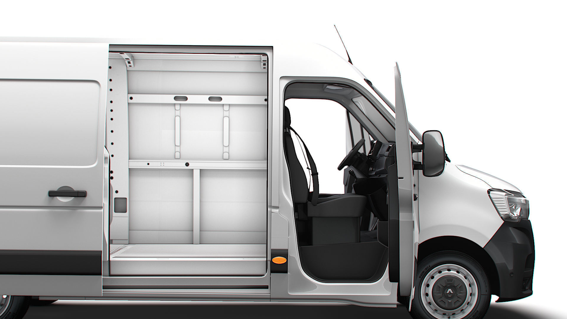 Renault Master Van L3H2 RWD HQInterior 2023 3D model_3