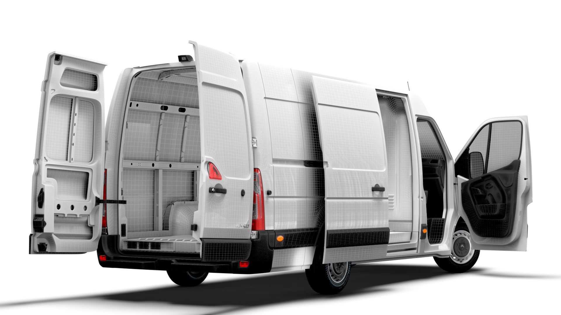 Renault Master Van L3H2 RWD HQInterior 2023 3D model_11