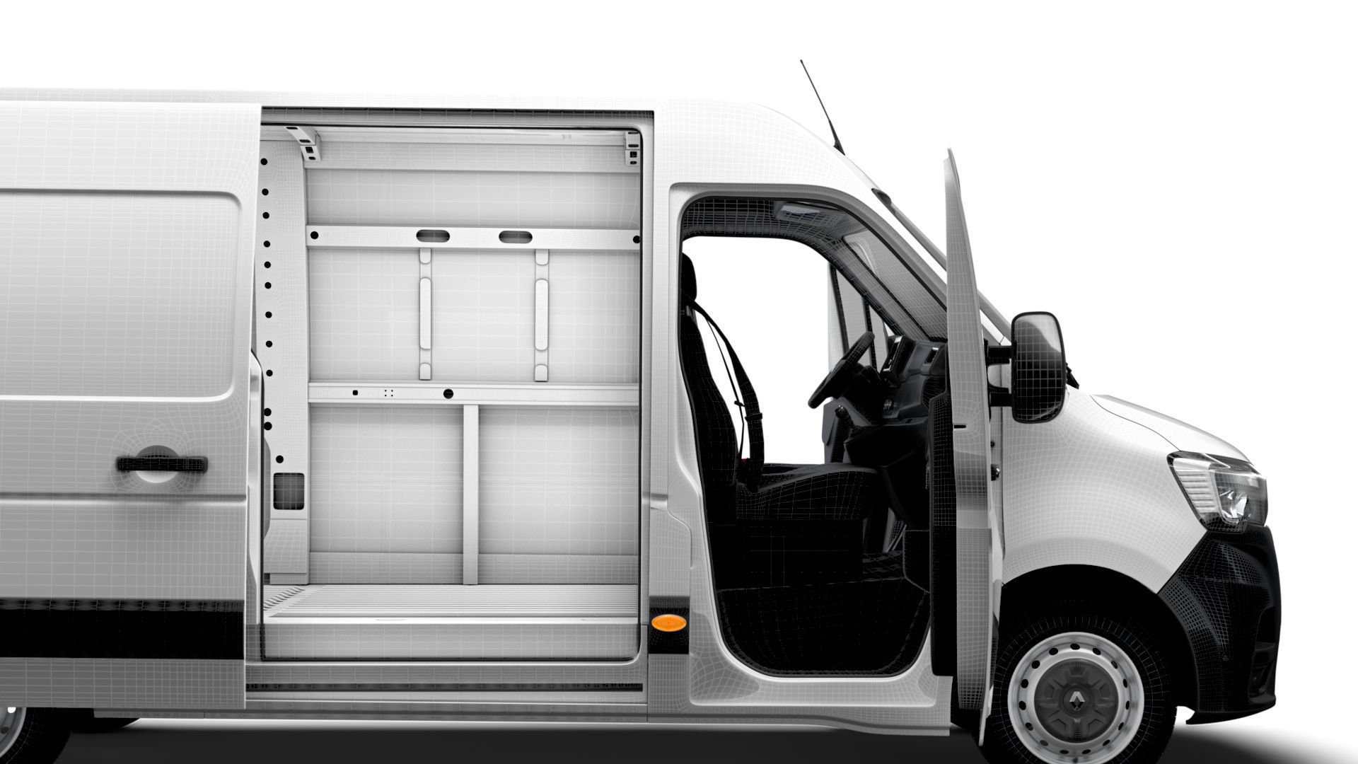 Renault Master Van L3H2 RWD HQInterior 2023 3D model_2