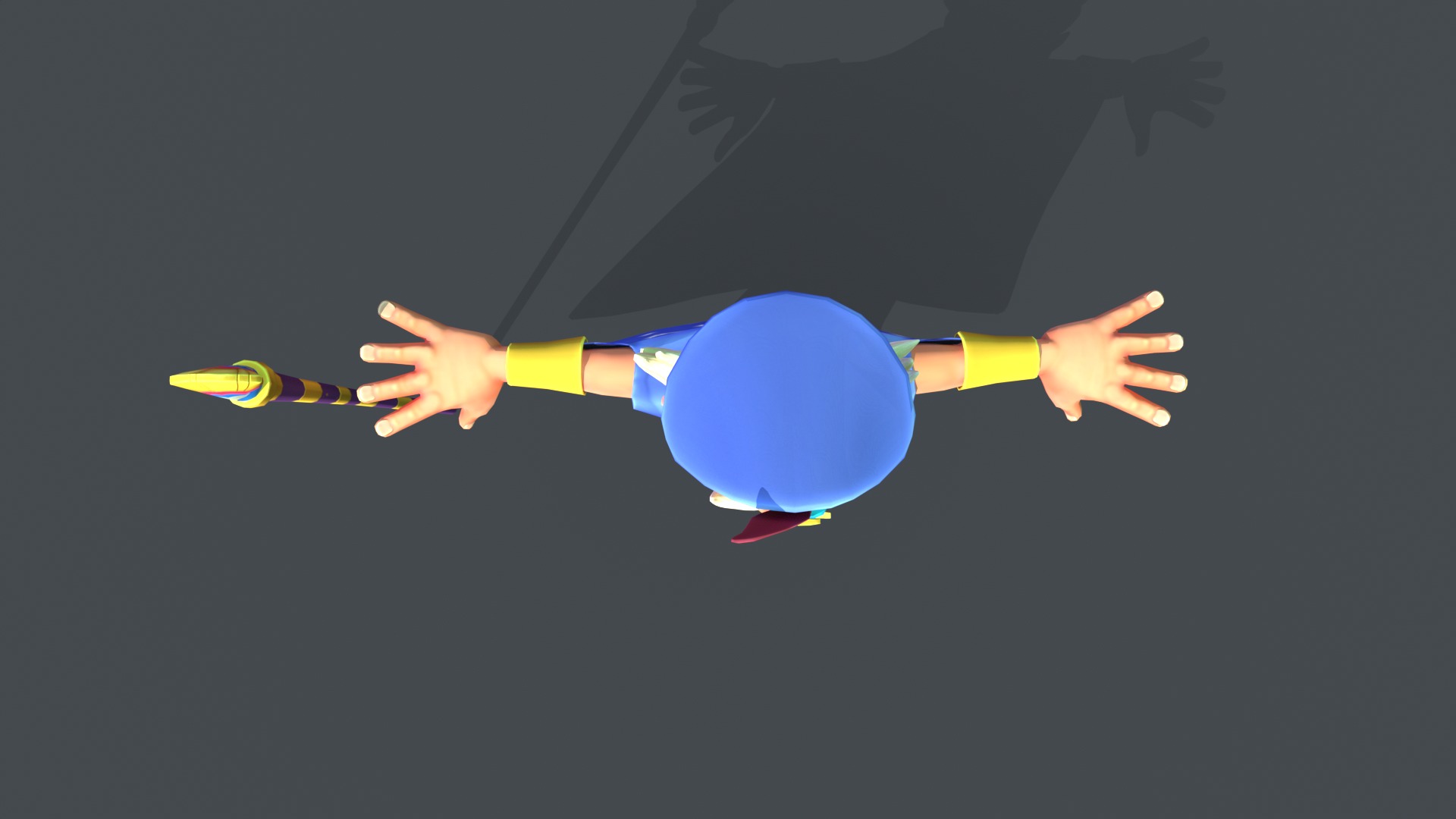 Stylized Egyptian Mage Low-poly 3D model_7