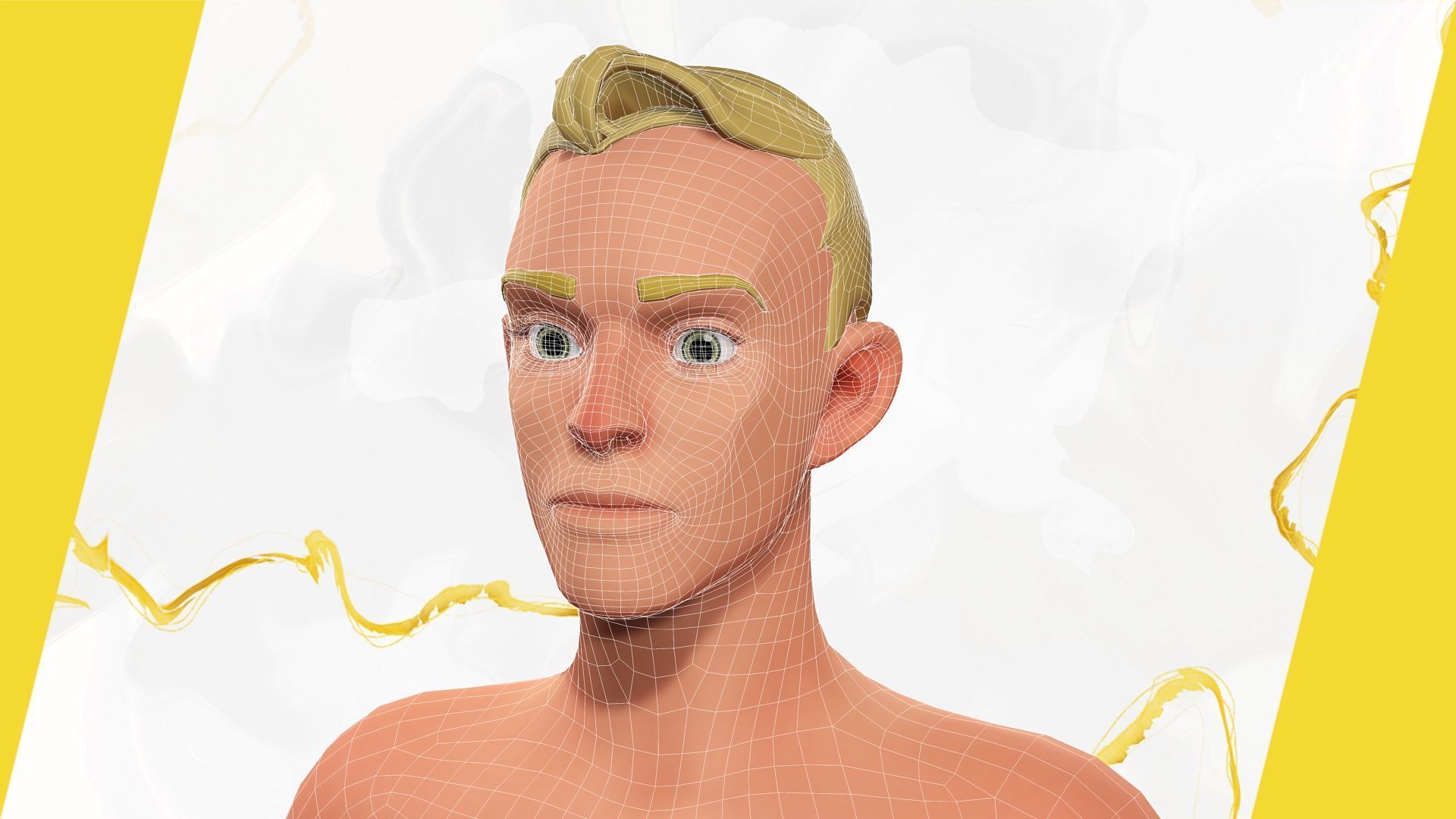 Cartoon Gentleman in Fancy Waistcoat Low-poly 3D model_6