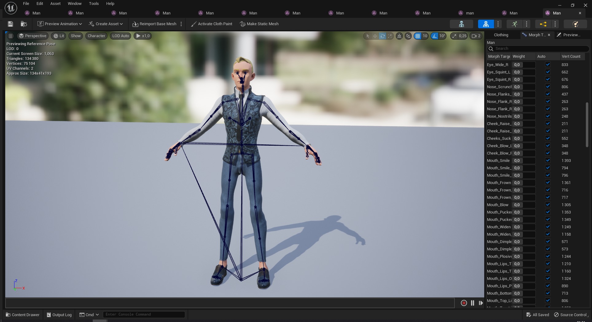 Cartoon Gentleman in Fancy Waistcoat Low-poly 3D model_27