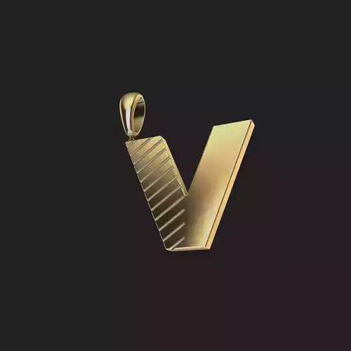 V  Letter Pendant