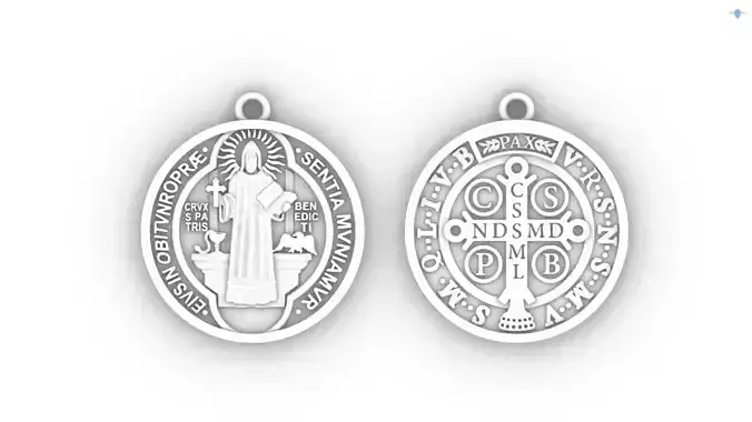 Pendent Saint Benedict - Pingente Sao Bento  3D print model
