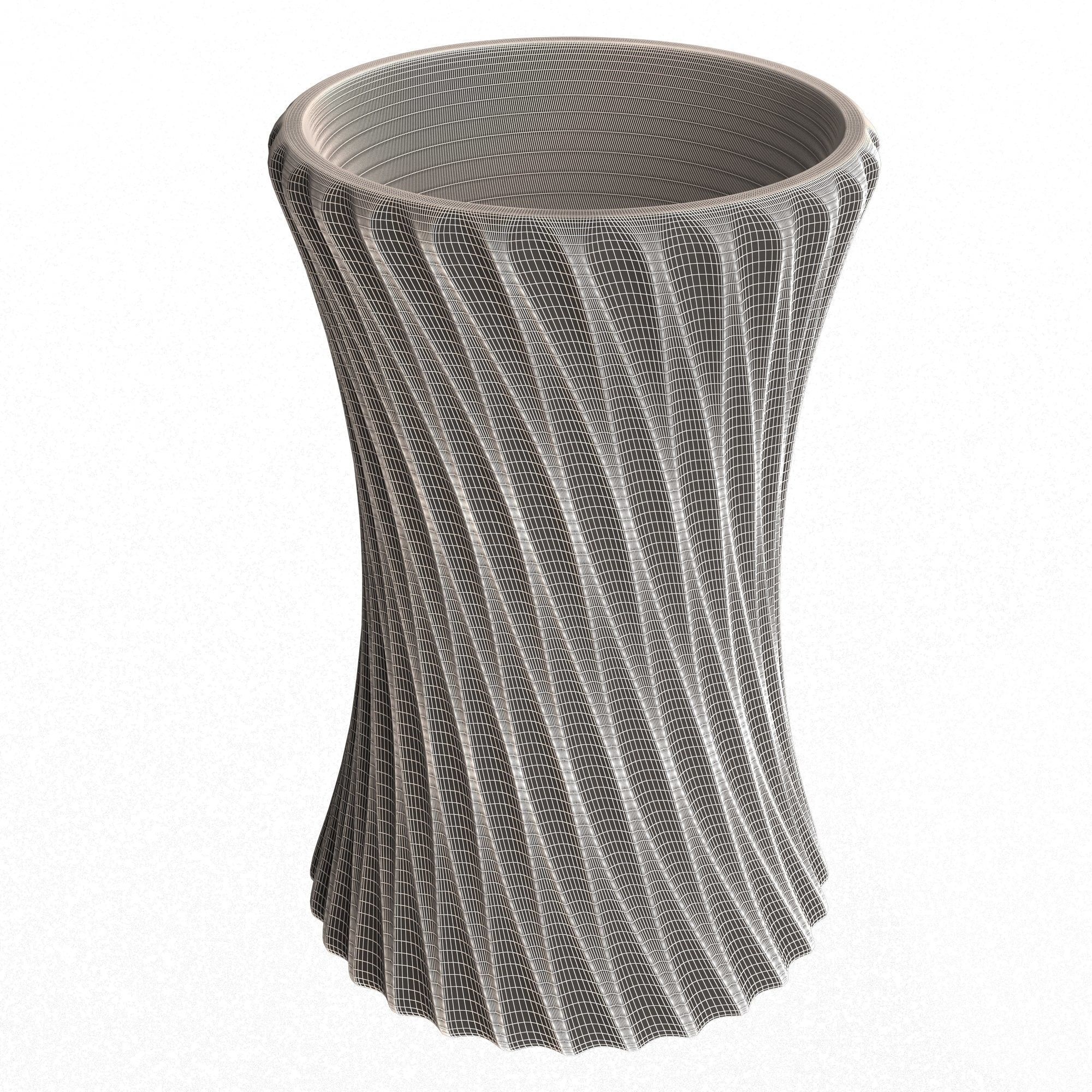 Flower Pot 021 Low-poly 3D model_7