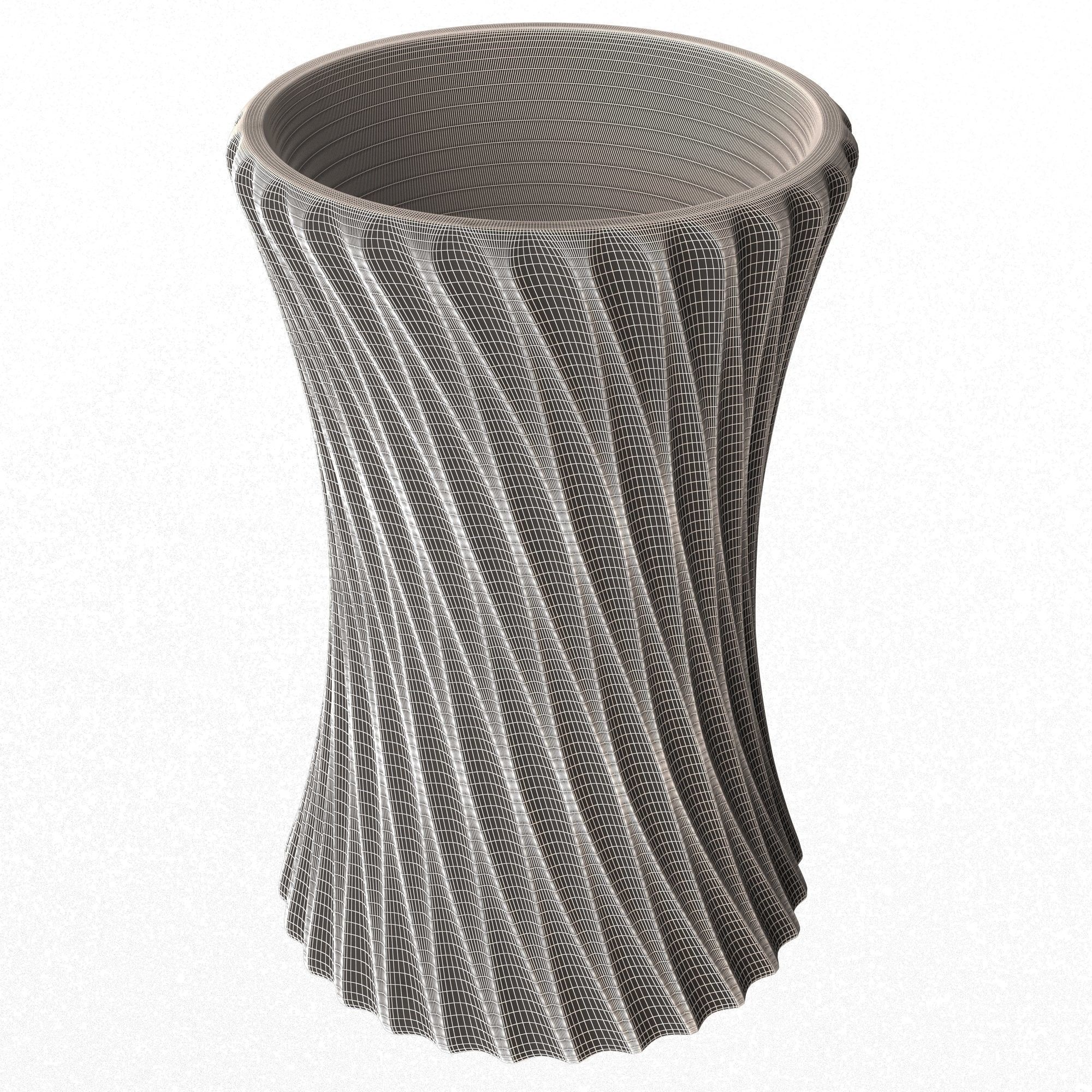 Flower Pot 021 Low-poly 3D model_10