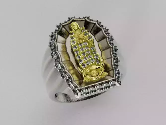 Ring Virgin Guadalupe Diamonds - Anillo Virgen De Guadalupe