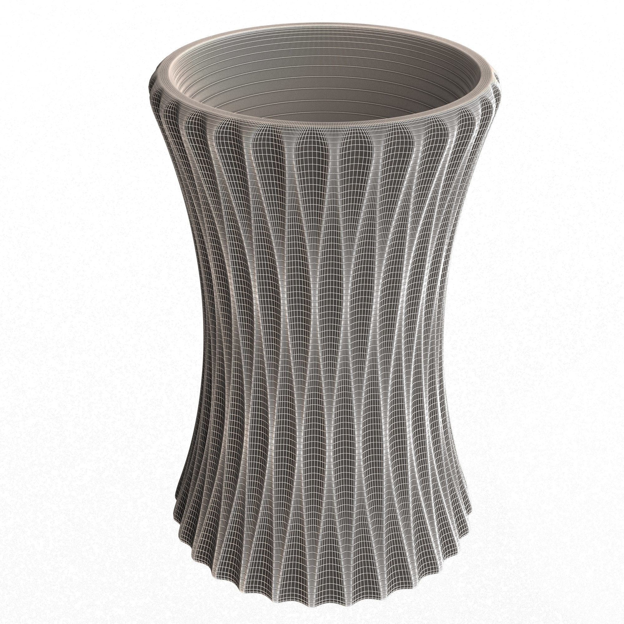Flower Pot 022 Low-poly 3D model_7