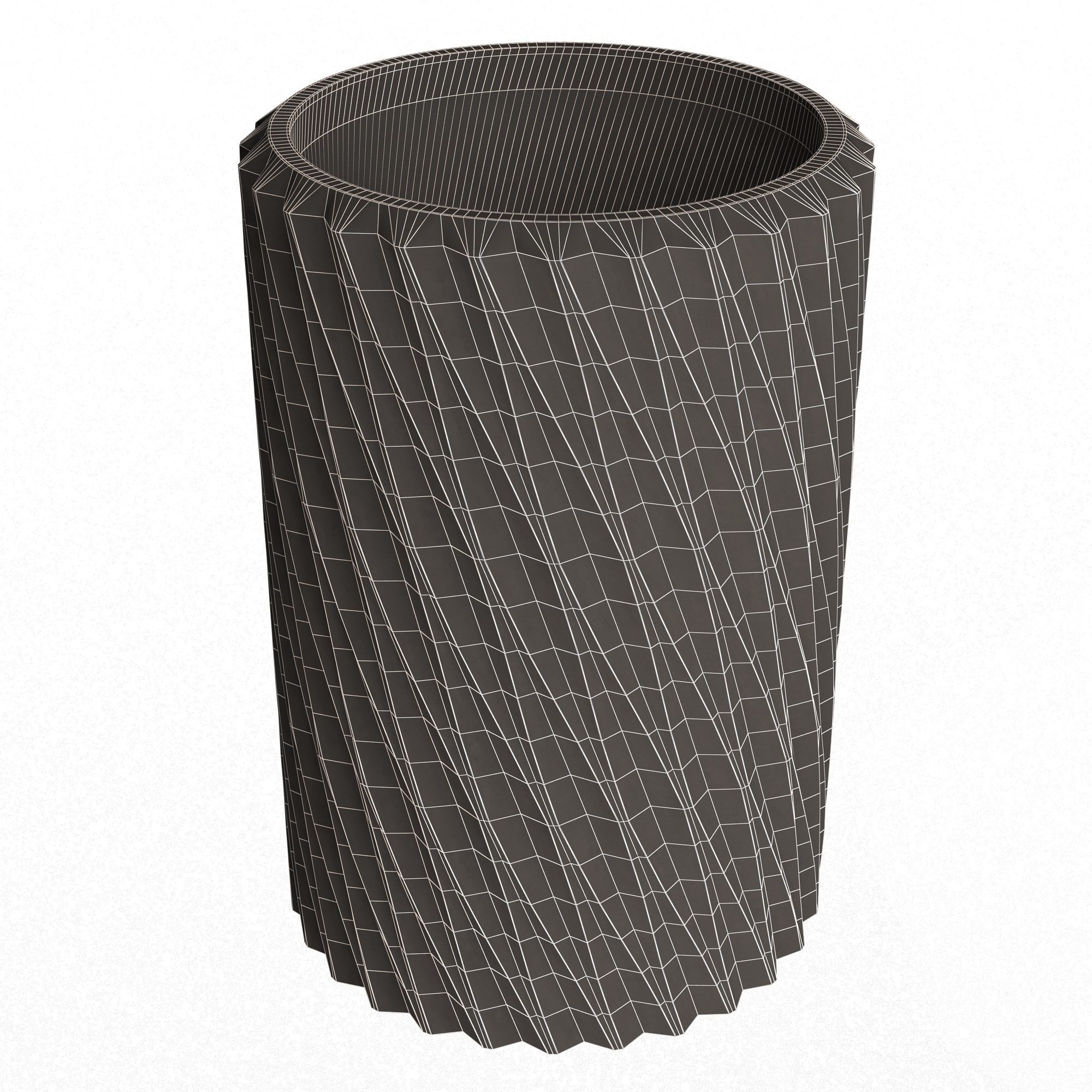 Flower Pot 024 Low-poly 3D model_13