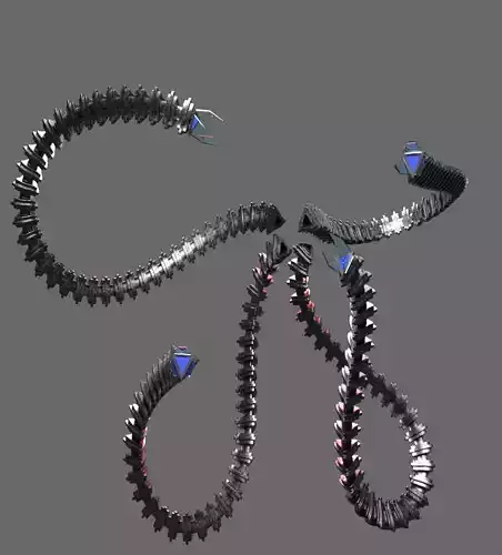 Animated Robotic Arm With Glass Claws 