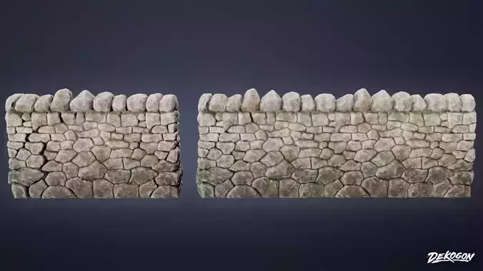 GATES AND FENCES - Wall 03 - LOW POLY