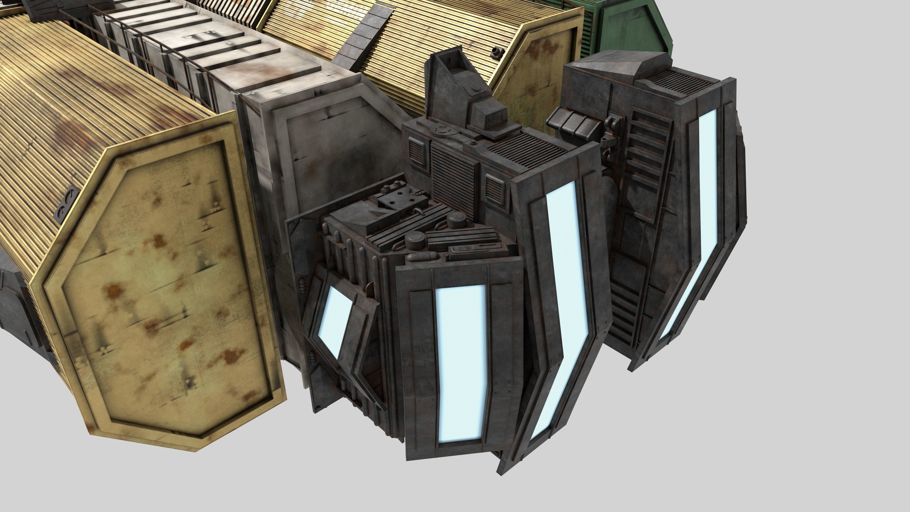 Battlestar Galactica - Gemini Freighter 3D model_3