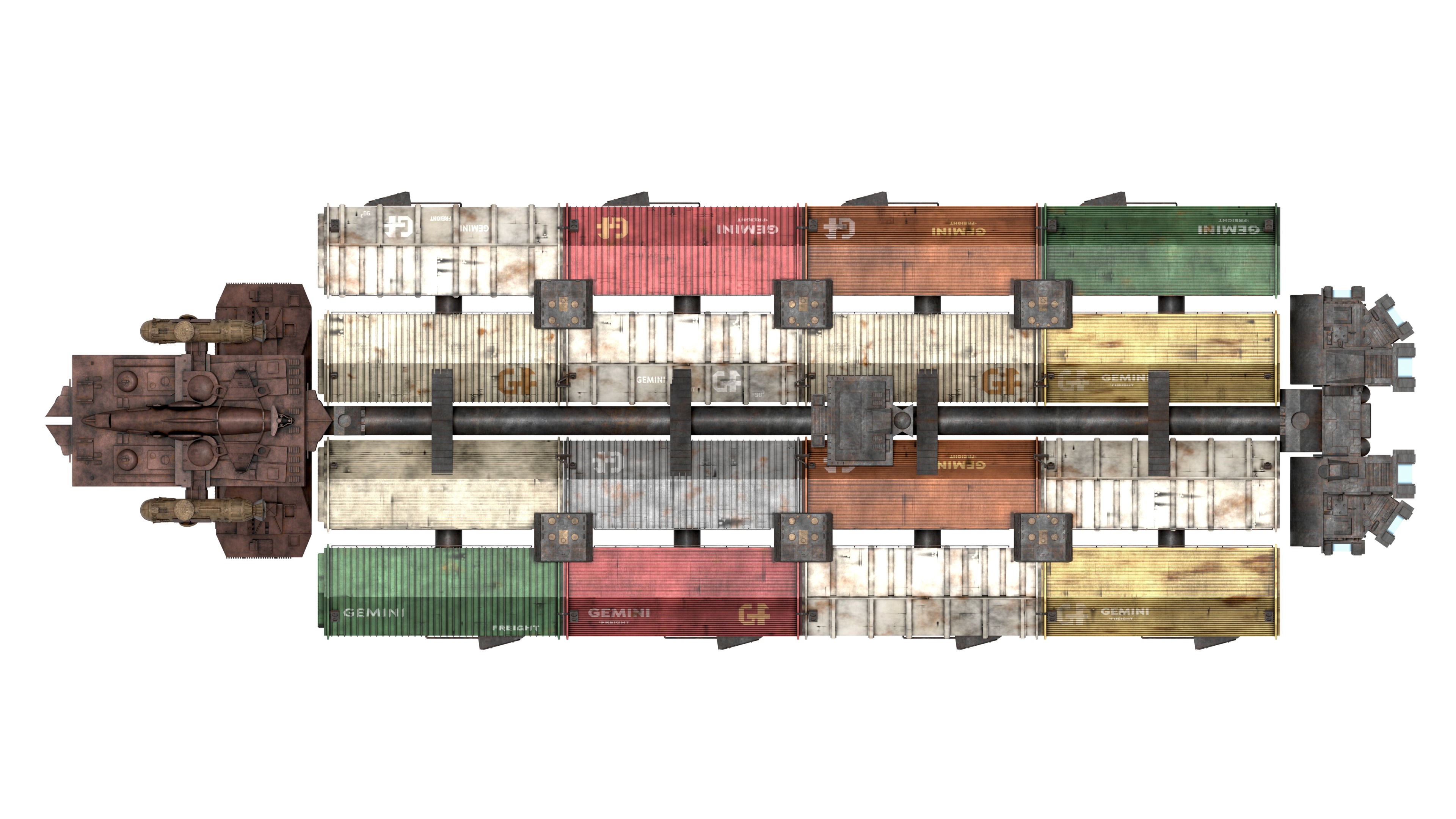 Battlestar Galactica - Gemini Freighter 3D model_8