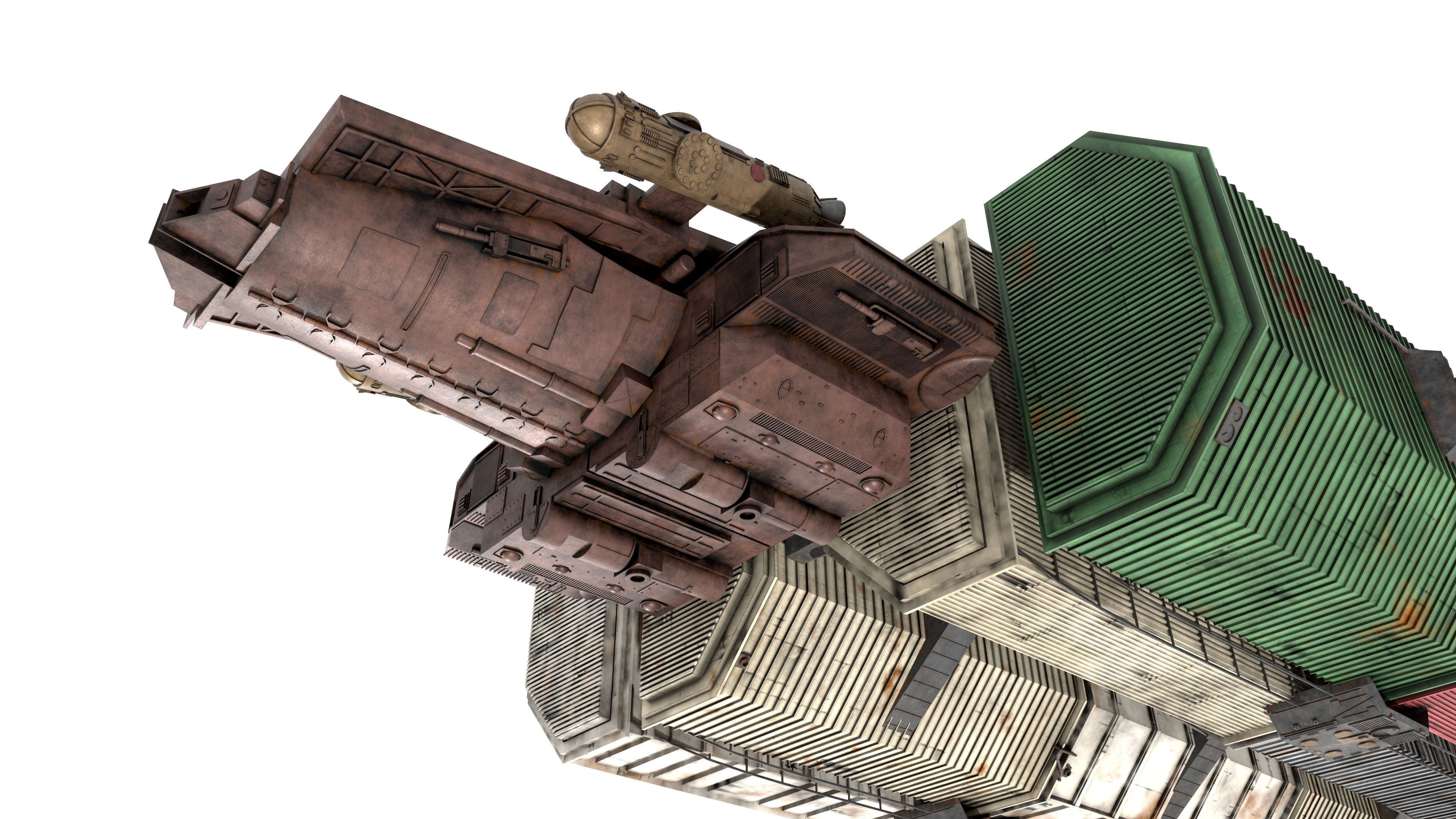 Battlestar Galactica - Gemini Freighter 3D model_2