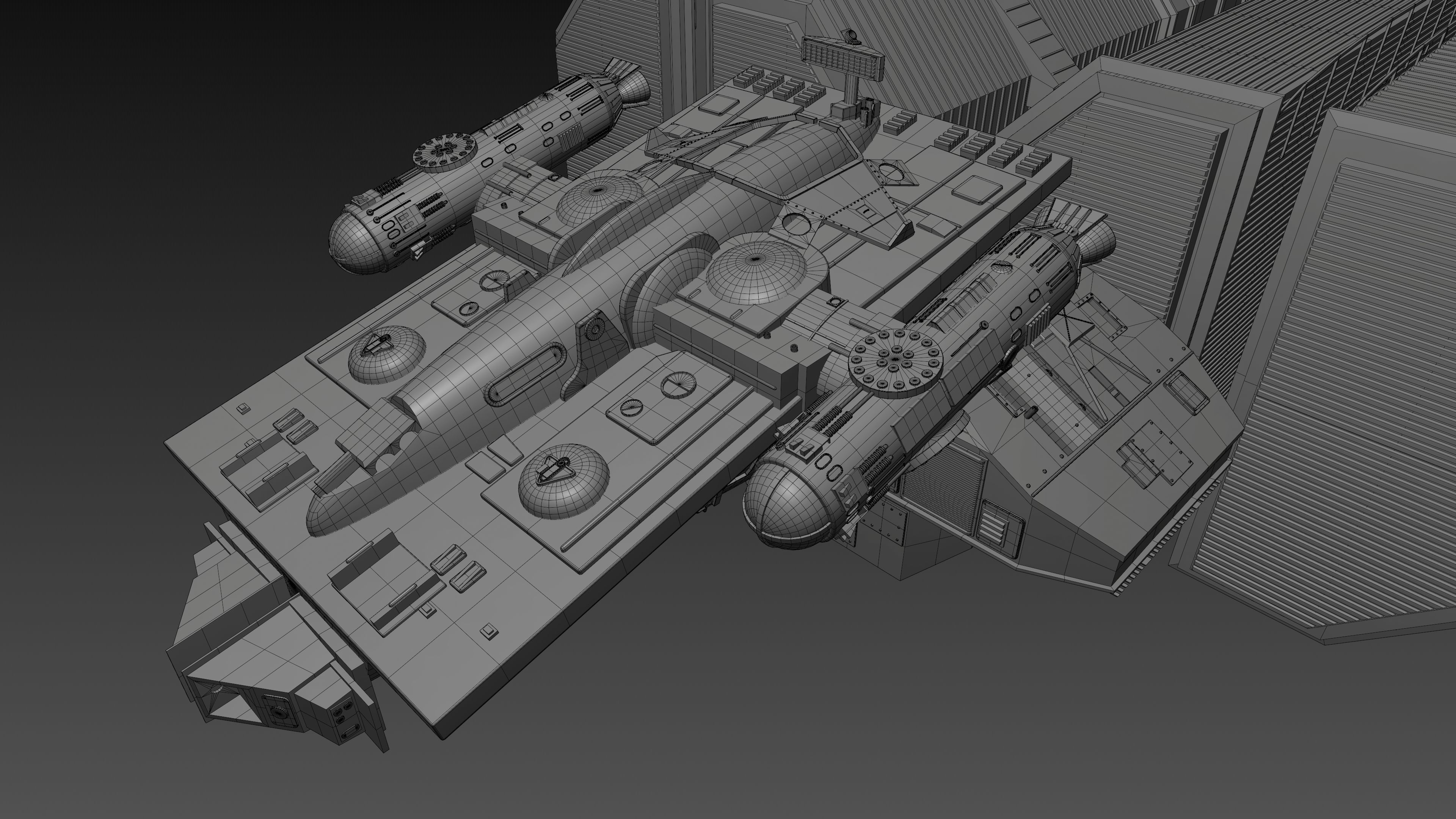 Battlestar Galactica - Gemini Freighter 3D model_15
