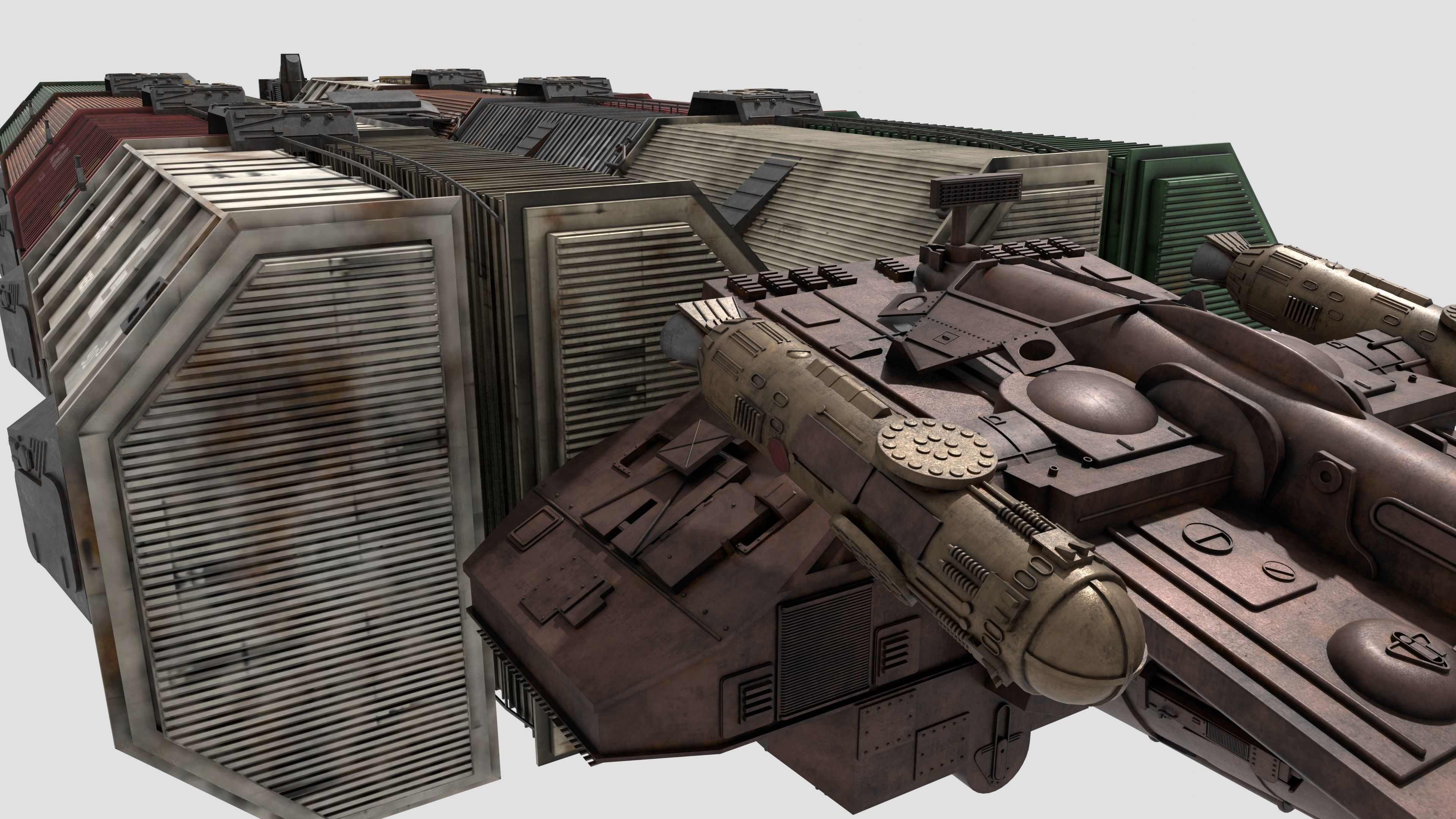 Battlestar Galactica - Gemini Freighter 3D model_1