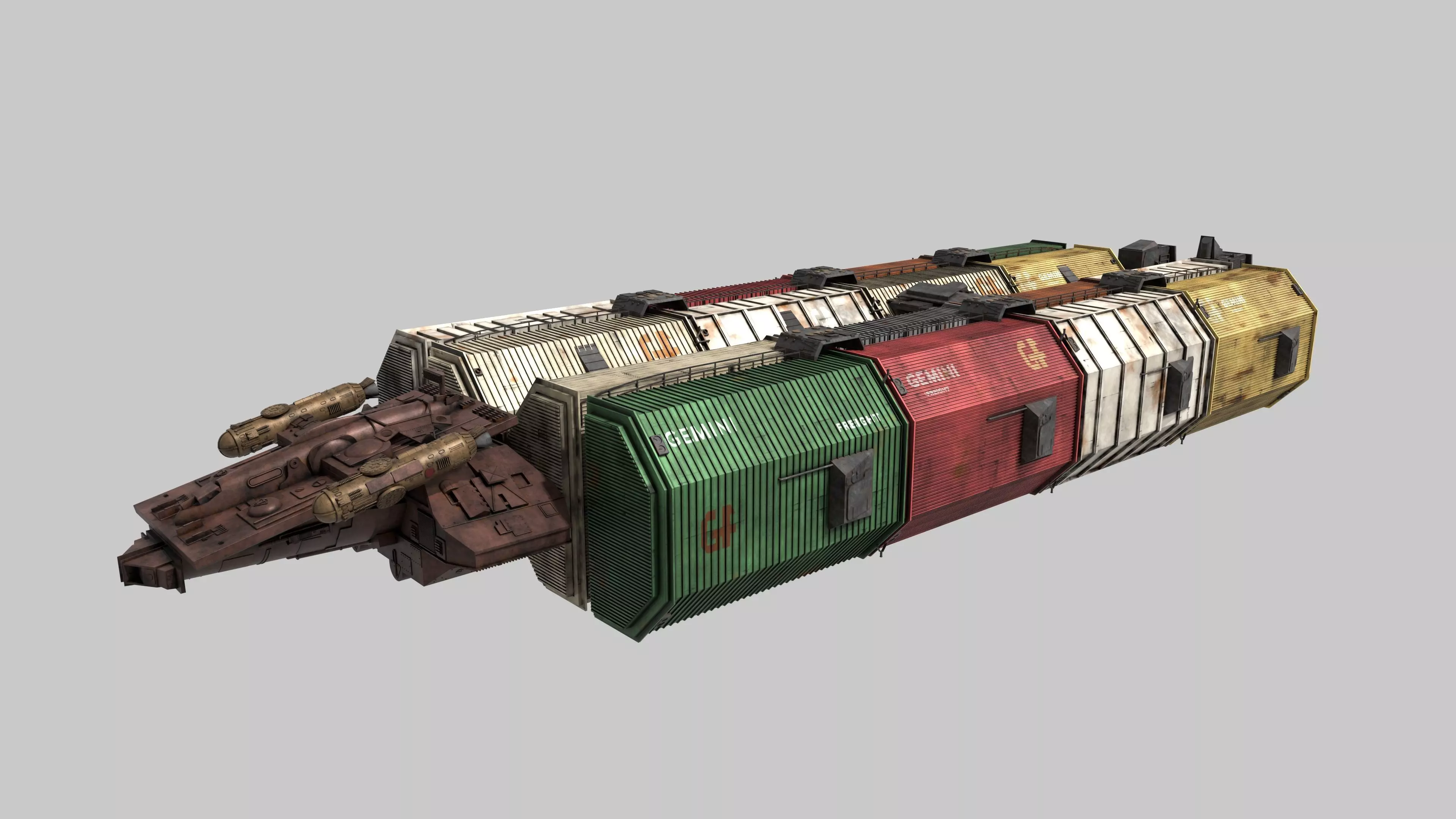 Battlestar Galactica - Gemini Freighter 3D model_0
