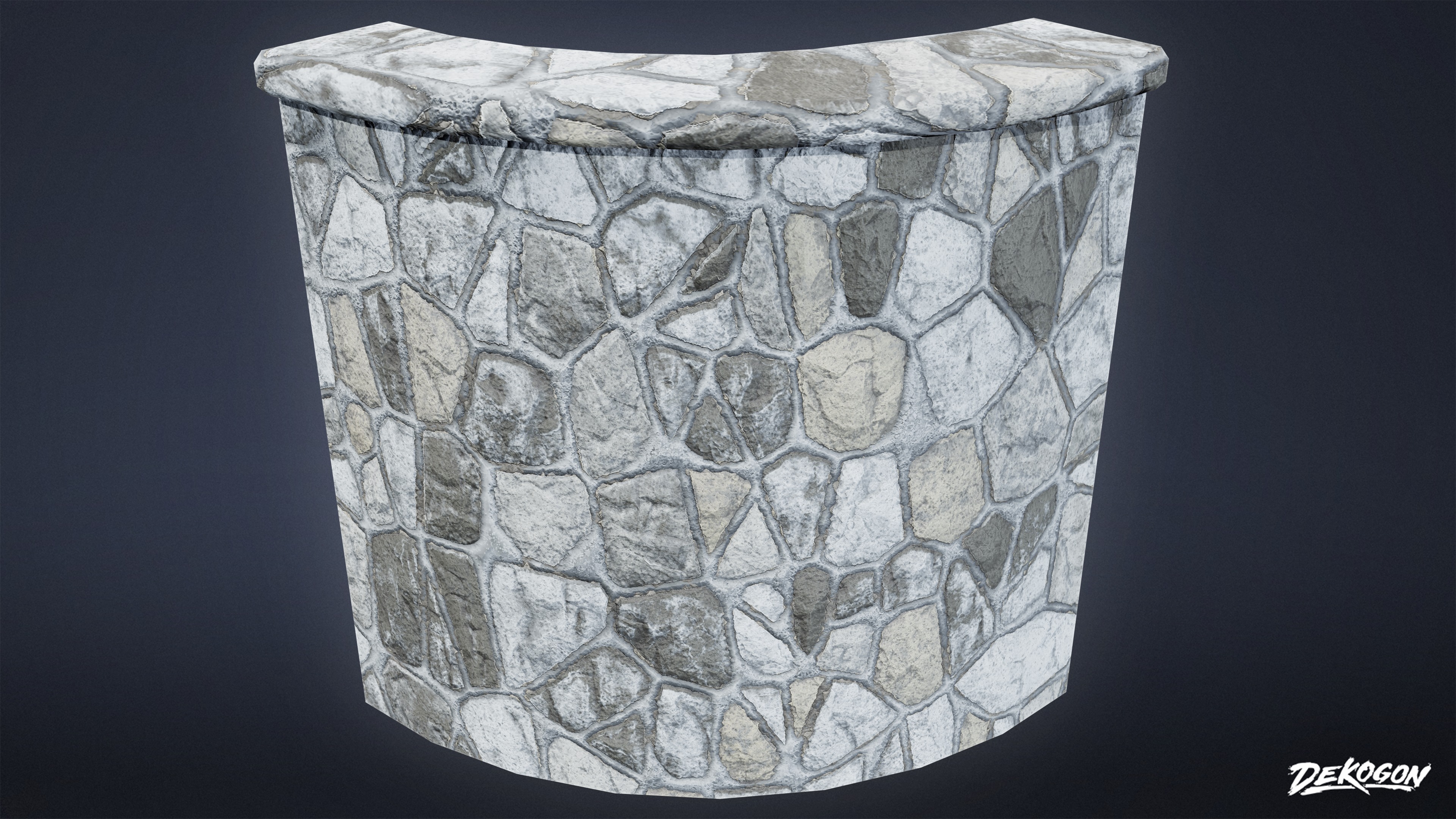 GATES AND FENCES - Wall 17 - LOW POLY Low-poly 3D model_4