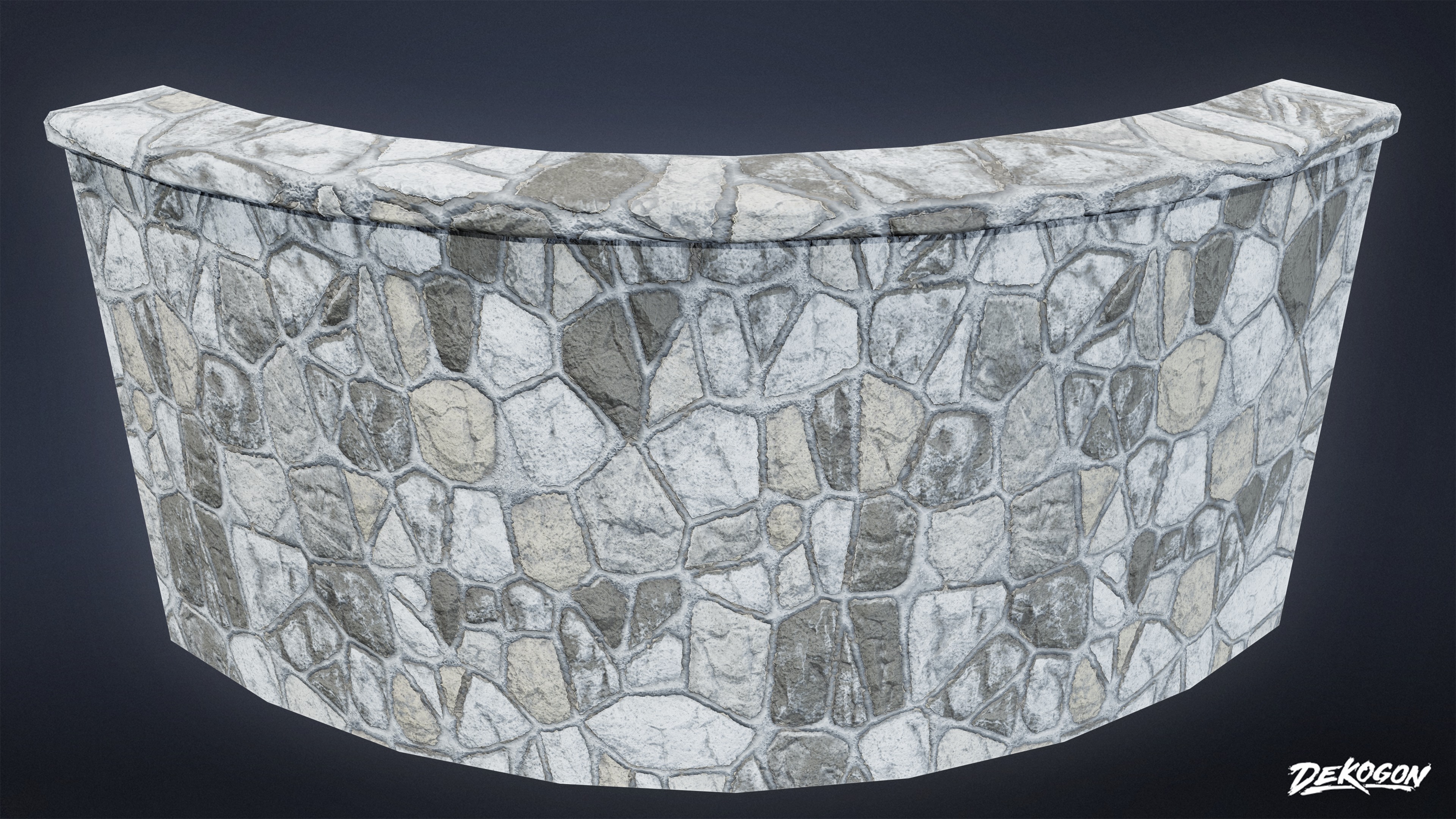 GATES AND FENCES - Wall 17 - LOW POLY Low-poly 3D model_5