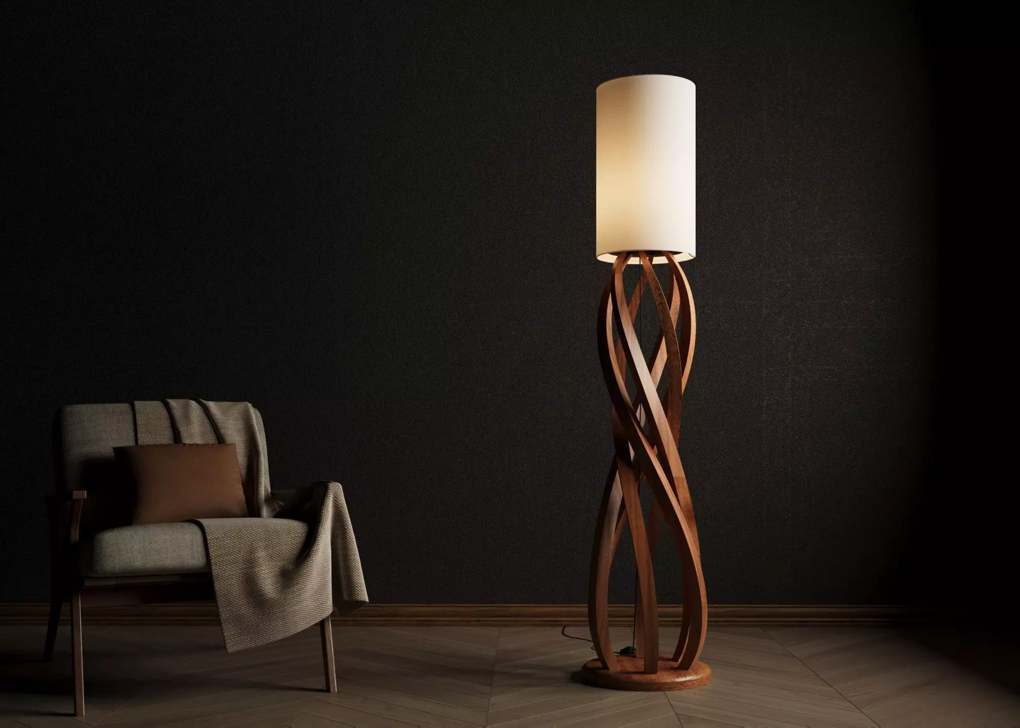 Modern Floor Lamp - Minimalist Lighting Solution 3D model_0