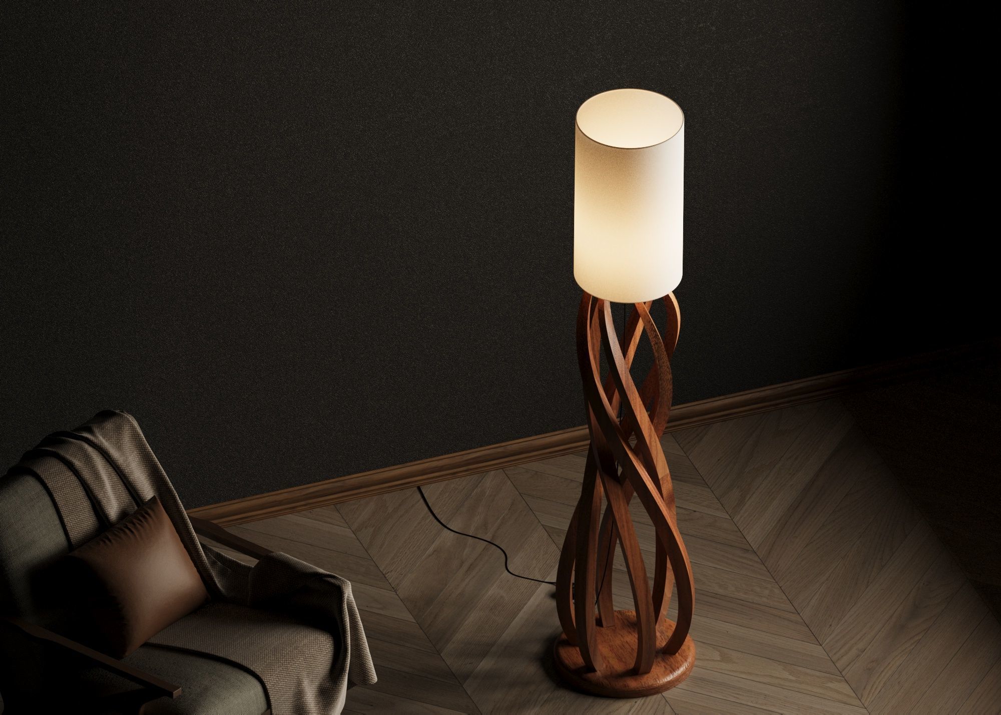 Modern Floor Lamp - Minimalist Lighting Solution 3D model_1