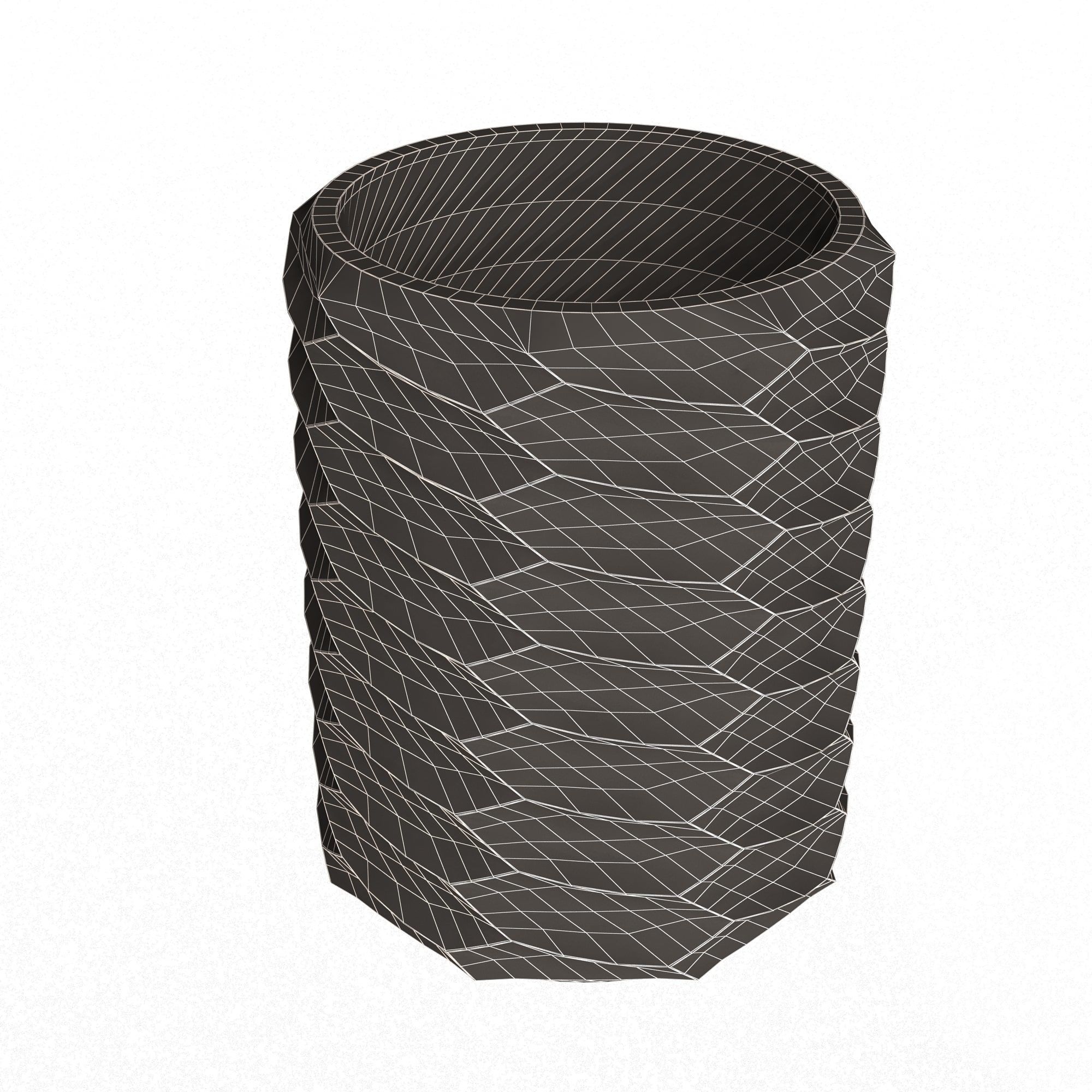 Flower Pot 036 Low-poly 3D model_4