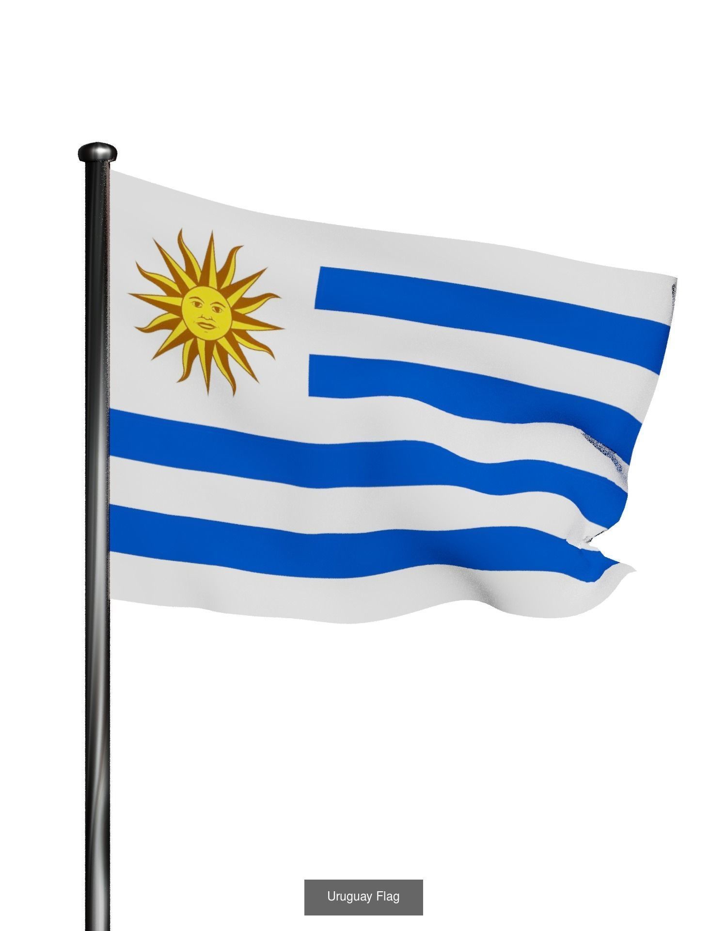 Flags of the world countries 3D Model Collection_9