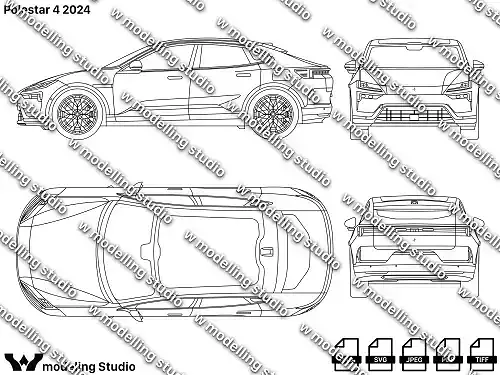 Polestar 4 2024 blueprint