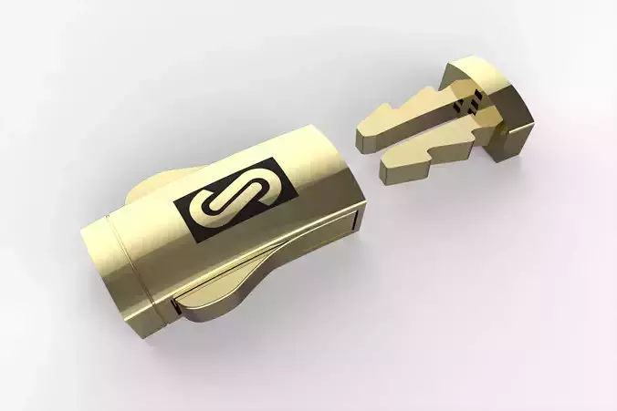 6mm monaco box claps lock for cuban chain 3D print model