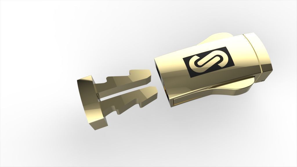 6mm monaco box claps lock for cuban chain 3D print model 3D print model_6