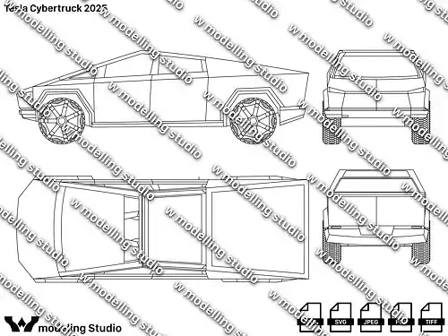 Tesla Cybertruck 2025 blueprint
