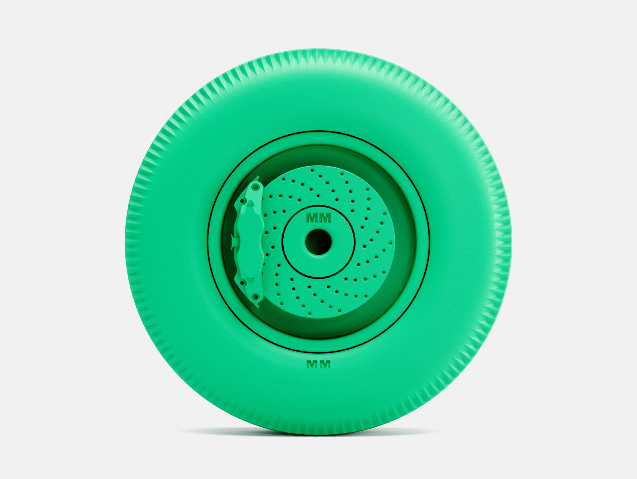 15x5 Smoothie Wheel Firestone 670-15 Tire 3D print model_3