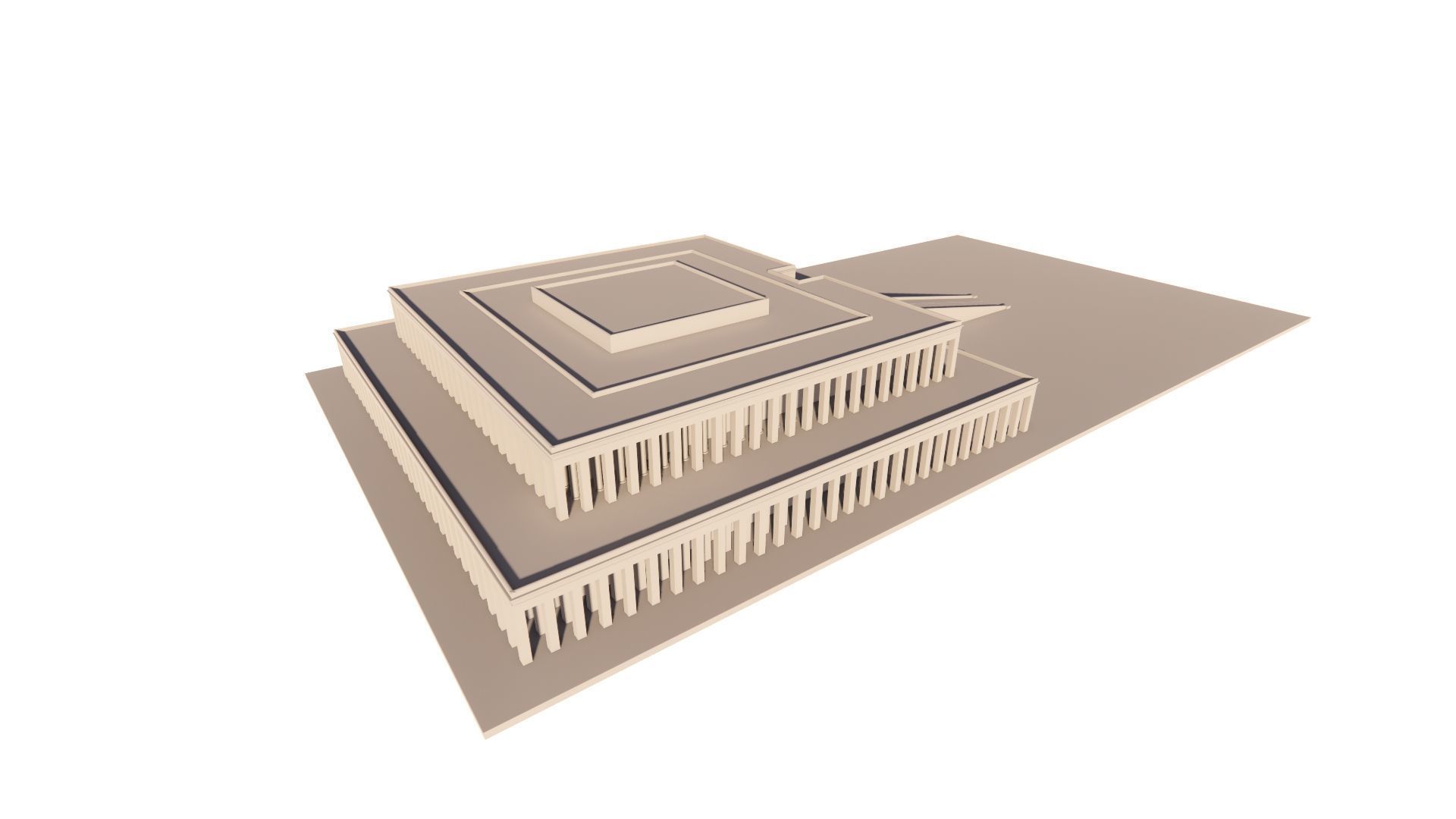 somer ancient pyramid-Ziggurat Temple  3D model_24