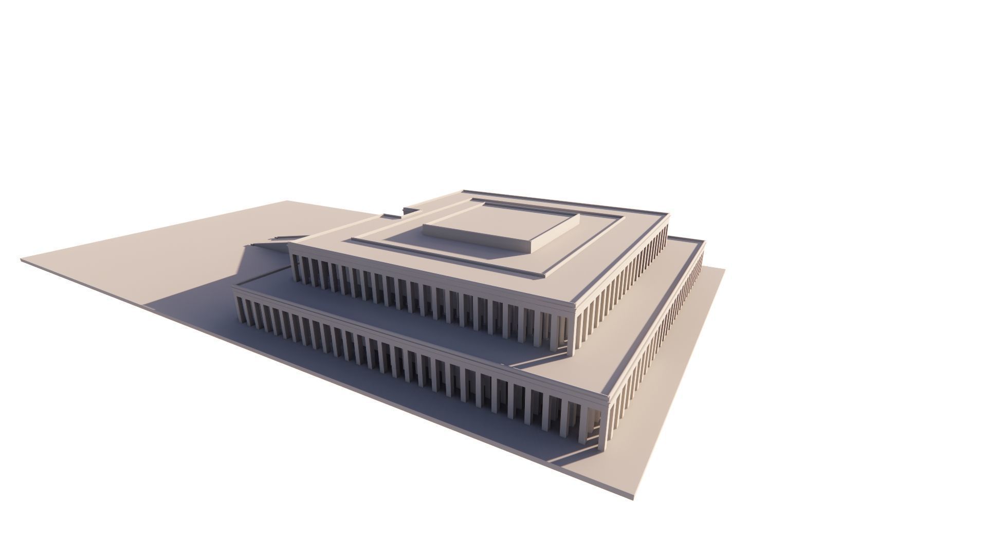 somer ancient pyramid-Ziggurat Temple  3D model_23