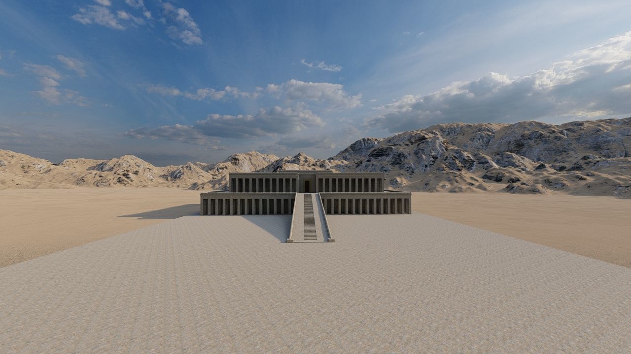 somer ancient pyramid-Ziggurat Temple  3D model_13