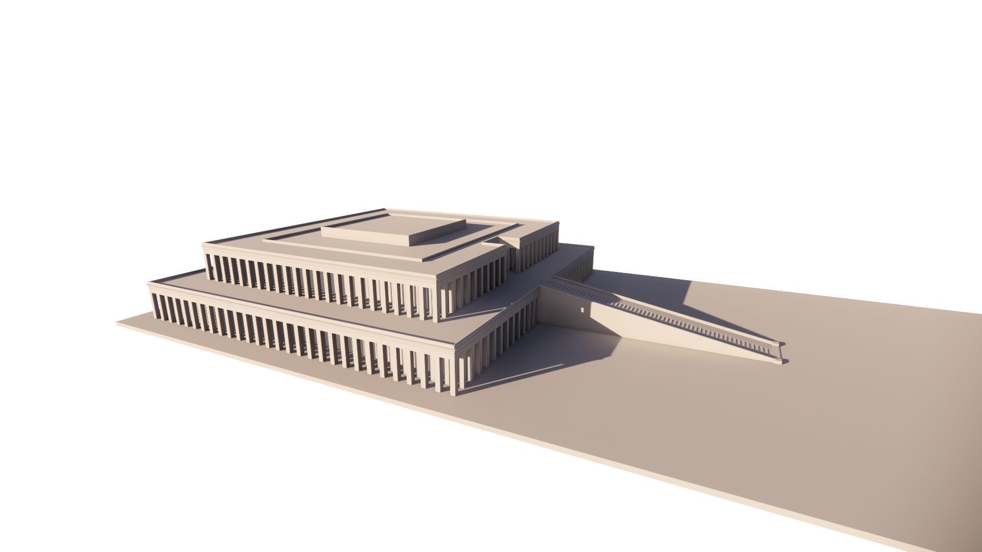 somer ancient pyramid-Ziggurat Temple  3D model_16