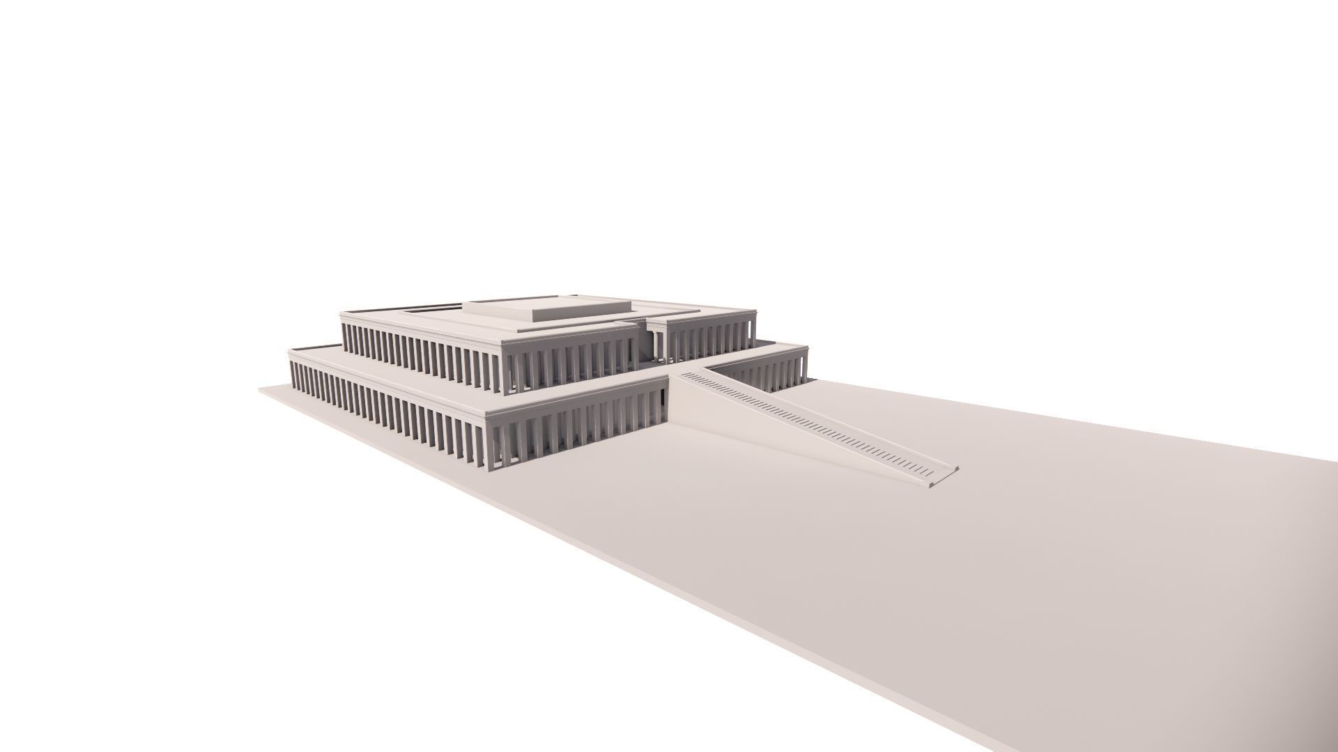 somer ancient pyramid-Ziggurat Temple  3D model_12