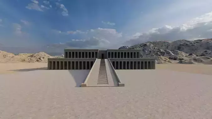 somer ancient pyramid-Ziggurat Temple  3D model