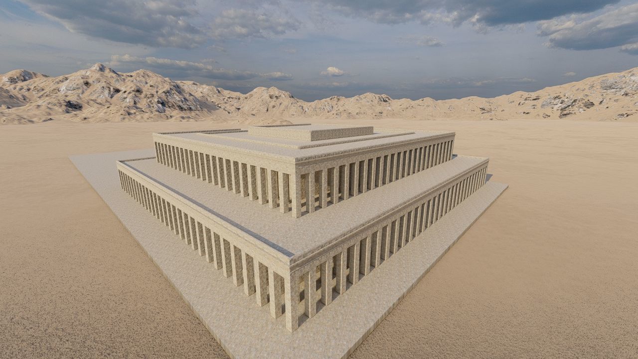 somer ancient pyramid-Ziggurat Temple  3D model_10