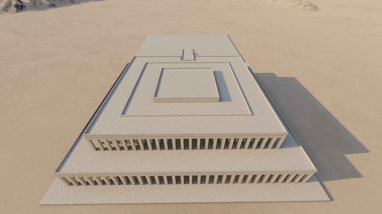 somer ancient pyramid-Ziggurat Temple  3D model_7
