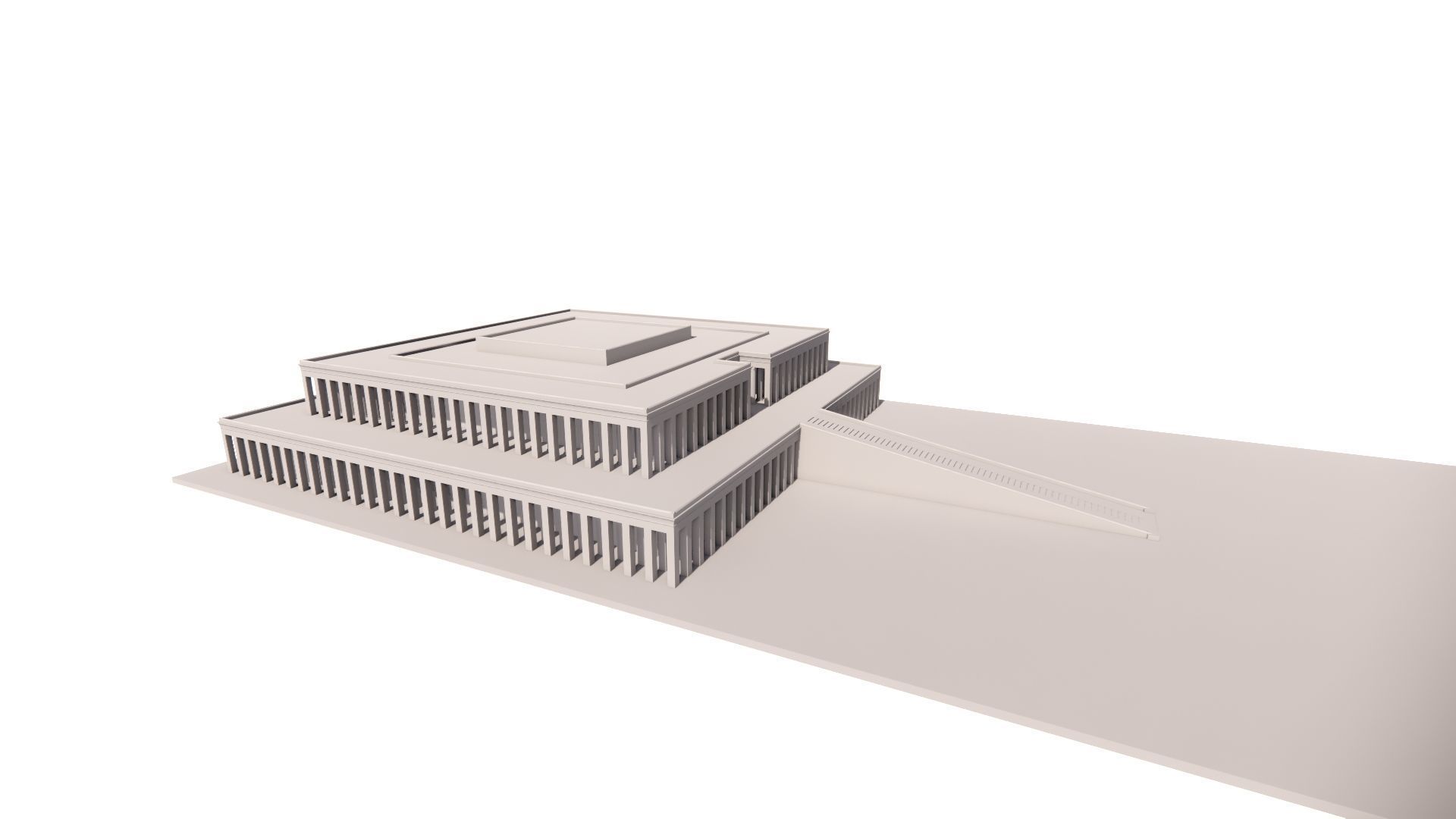 somer ancient pyramid-Ziggurat Temple  3D model_26