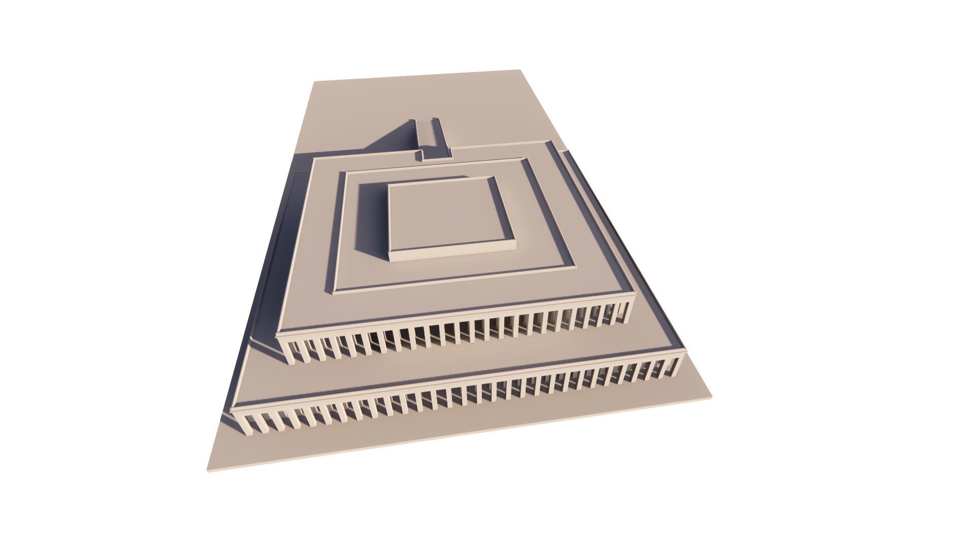 somer ancient pyramid-Ziggurat Temple  3D model_21