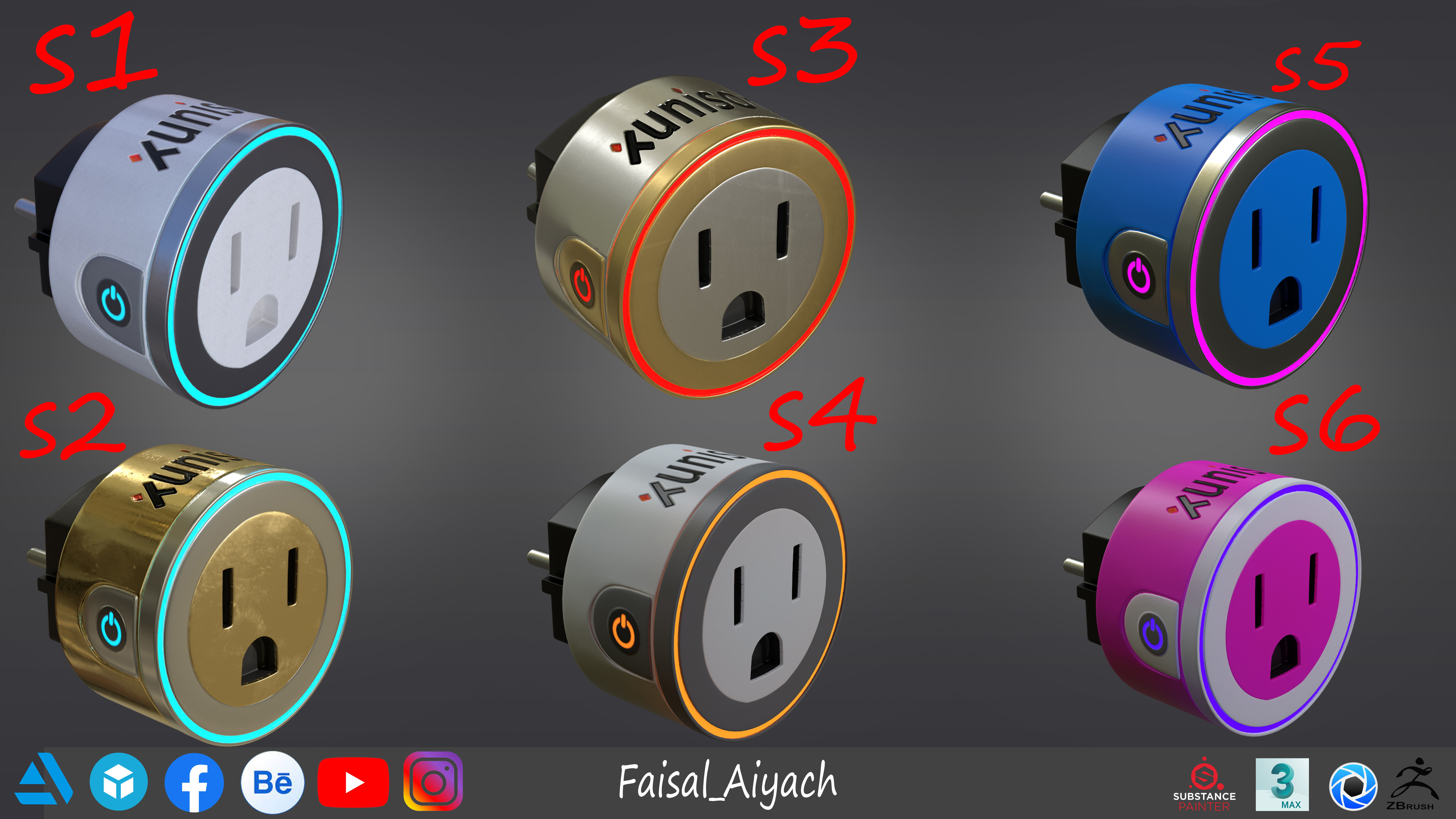 Smart Home Plug-in and Security Kit 3D model_4