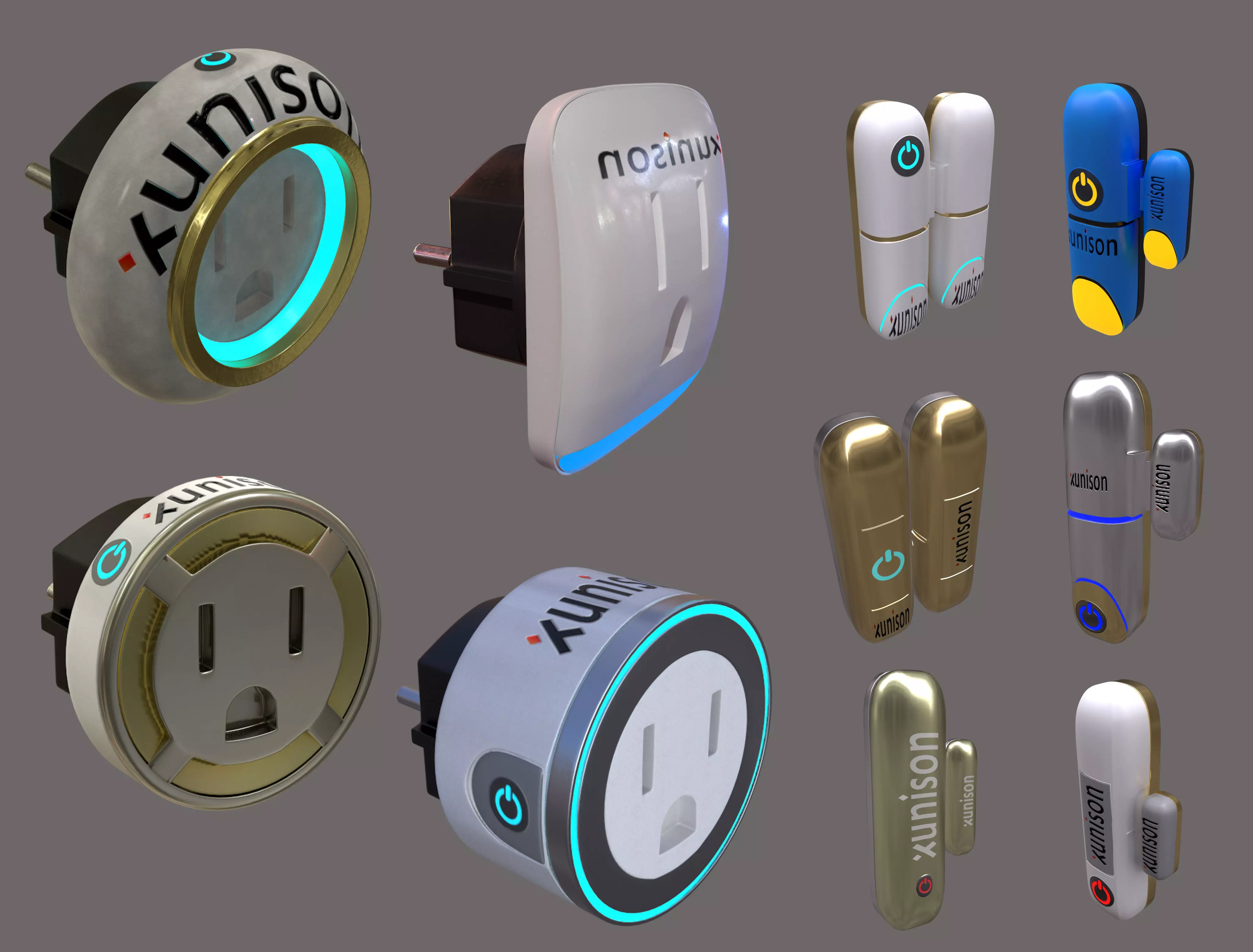 Smart Home Plug-in and Security Kit 3D model_0